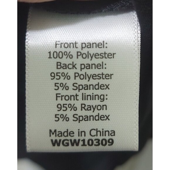 41 Hawthorn Women's Black Drape Front Blouse With Ribbon Tie Neck Sheer Front - Picture 9 of 11